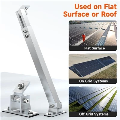 Aluminum Solar Panels Roof Mounting Adjustable Triangle Solar Panel Support Frame Structure Commercial Solar Mounting System