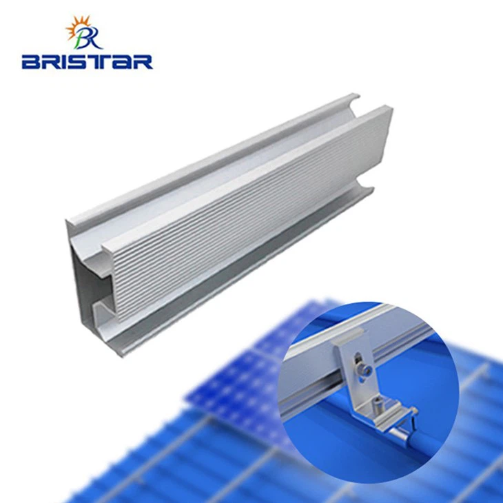 Metal Roof Mounting Solar System Pv Aluminium Bracket Rail